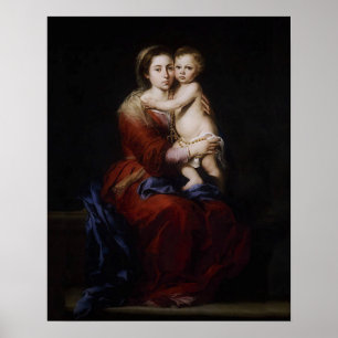 Vårt Dam Virgin Mary Virgen Maria Rosario Poster