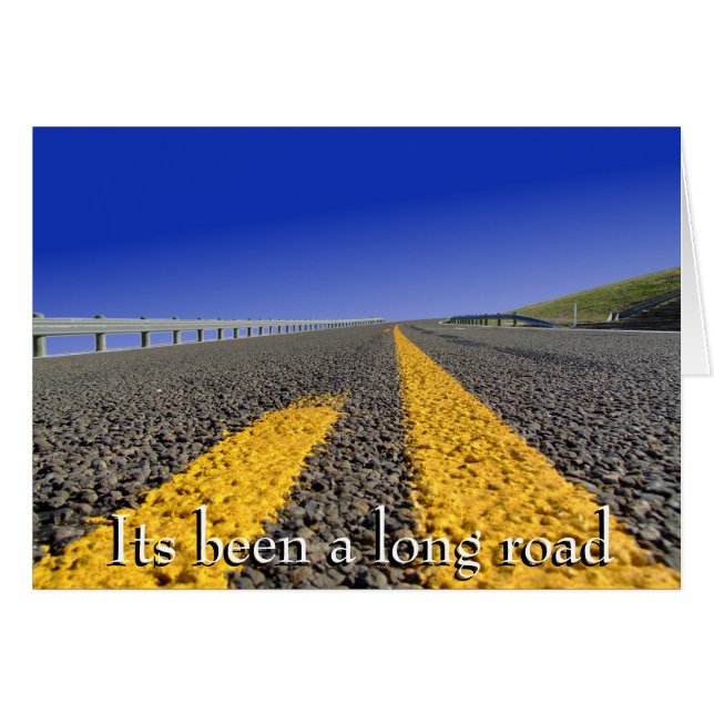Vart dess en lång väg hälsningskort (Framsidan Horizontal)
