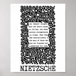 Vårt djupaste INSIGHTS-citat av Nietzsche Poster