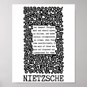 Vårt djupaste INSIGHTS-citat av Nietzsche Poster