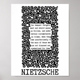 Vårt djupaste INSIGHTS-citat av Nietzsche Poster