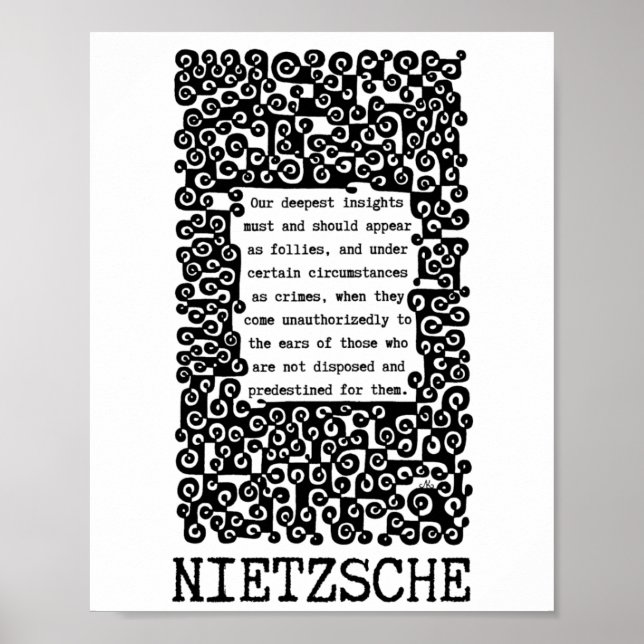 Vårt djupaste INSIGHTS-citat av Nietzsche Poster (Framsidan)