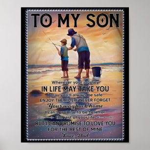 Vart du än beger dig i Life-Fishing Pappa till Son Poster