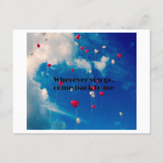 Vart du än går, kom tillbaka till mig helg vykort