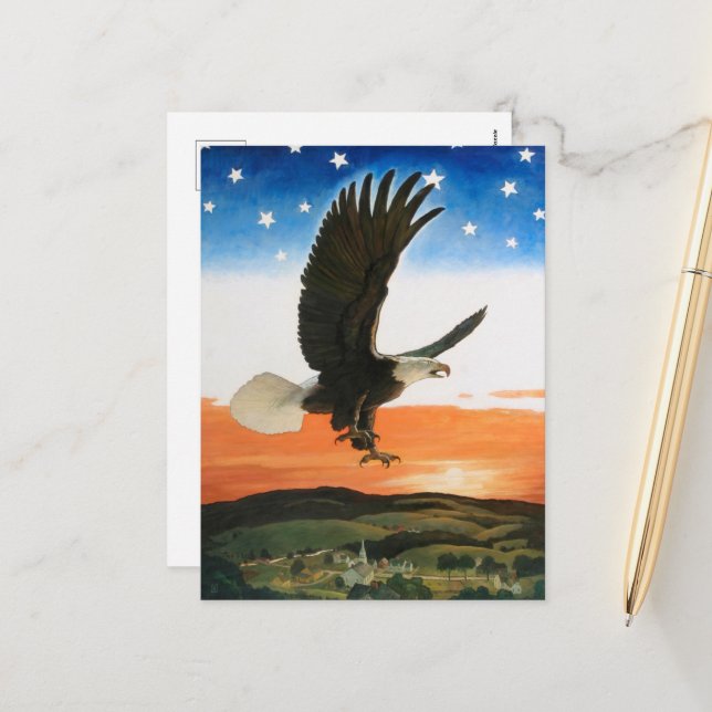 Vårt emblem av Newell Convers Wyeth Helg Vykort (Fram/Back In Situ)