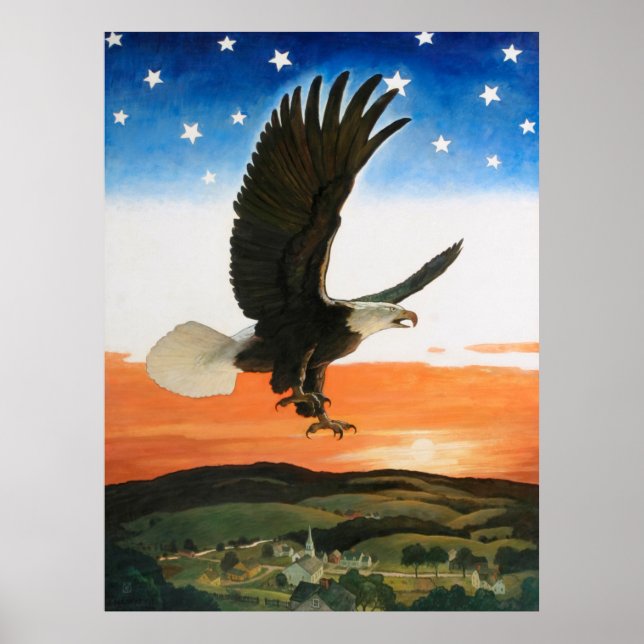 Vårt emblem av Newell Convers Wyeth Poster (Framsidan)