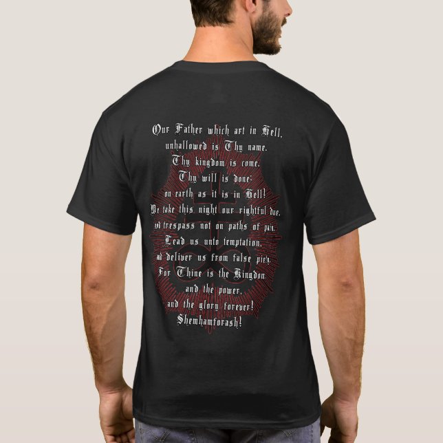 Vårt Far i jävla bön Tshirt T Shirt (Baksida)