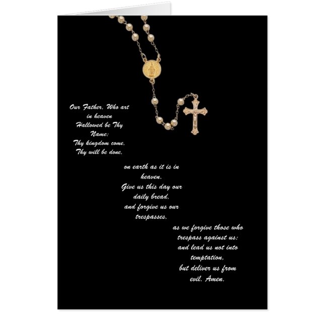 "Vårt Far" Prayer Hälsningskort (Framsidan)