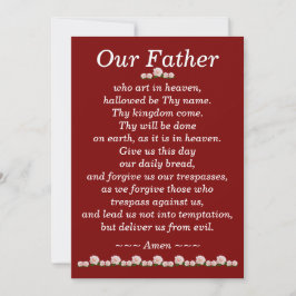 Vårt Far Prayer Matthew 6:9-13-kort Julkort
