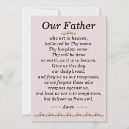 Vårt Far Prayer Matthew 6:9-13-kort Julkort