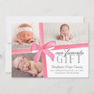 Vårt favorit- gåvafödelsemeddelande semestrar meddelande