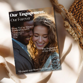 Vårt Förlovningsfoto 2 på Magazinets Omslag Inbjudningar