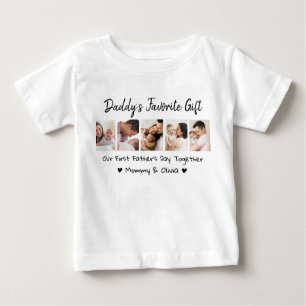 Vårt första Fars dag tillsammans 5 fotokollage T Shirt