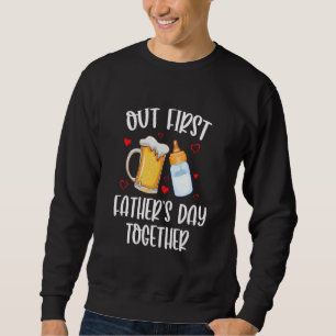 Vårt första Fars dag tillsammans med Pappa och Son Lång Ärmad Tröja