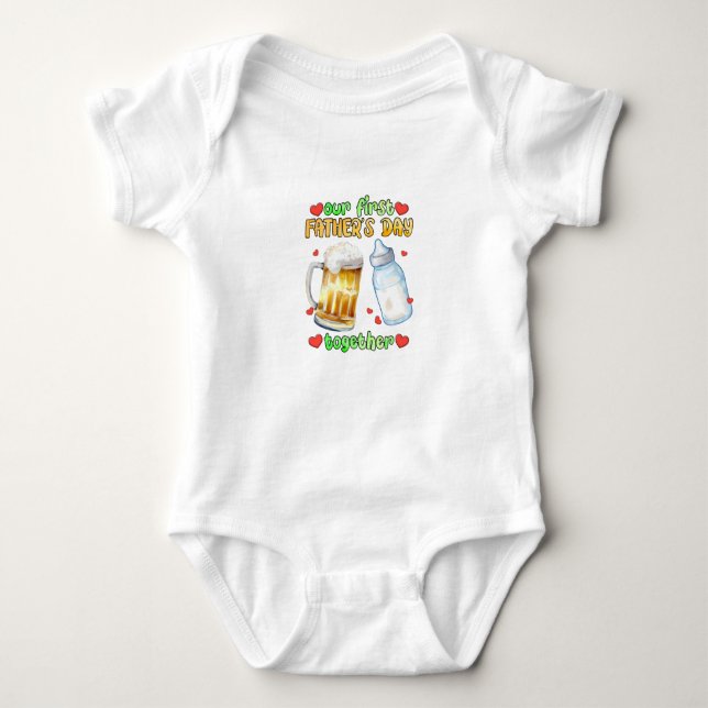 Vårt första Fars dag tillsammans T Shirt (Framsida)