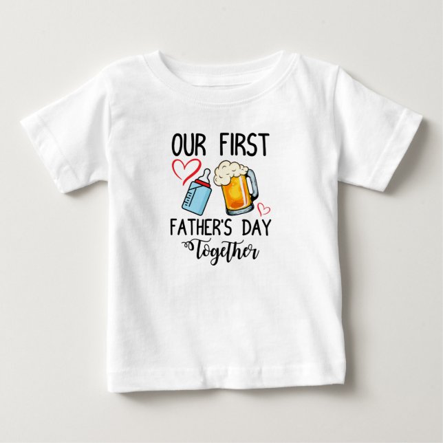 Vårt första Fars dag tillsammans T Shirt (Framsida)