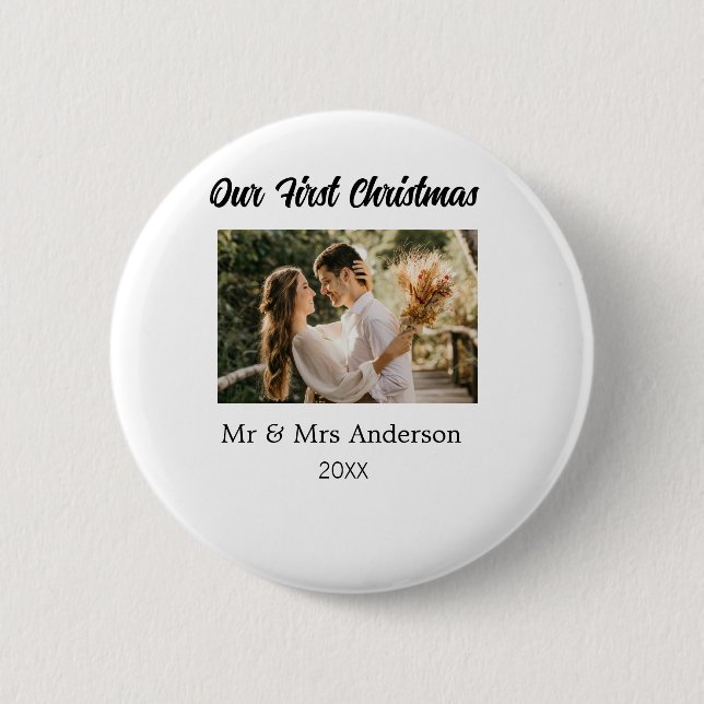 Vårt första foto av julparet namn, Mr & Mrs mod Knapp (Framsida)