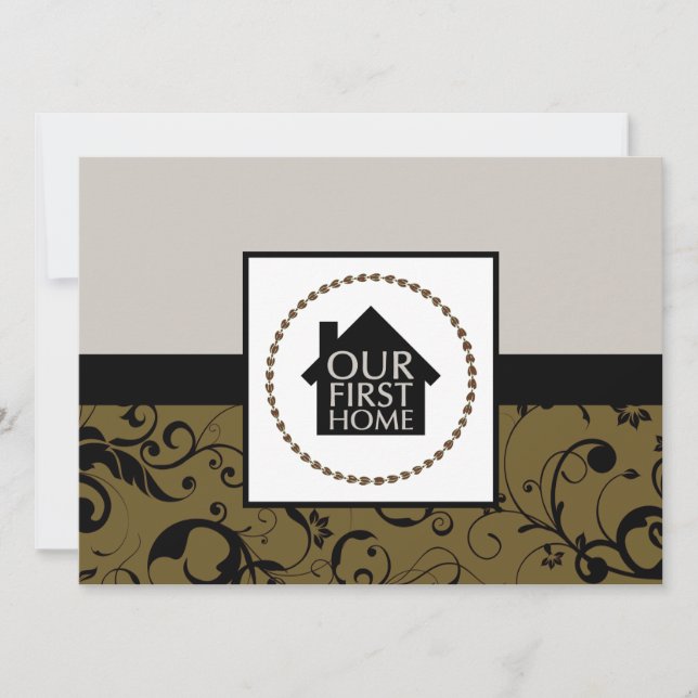 Vårt första hem (damm) inbjudningar (Framsida)