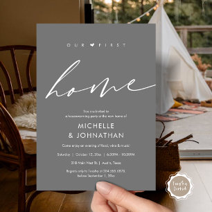 Vårt första hem, Hushållsuppvärmningen party firan Inbjudningar