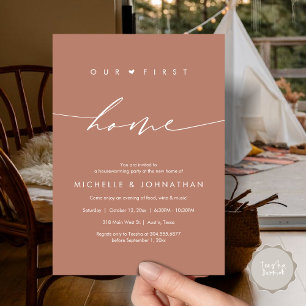 Vårt första hem, Hushållsuppvärmningen party firan Inbjudningar