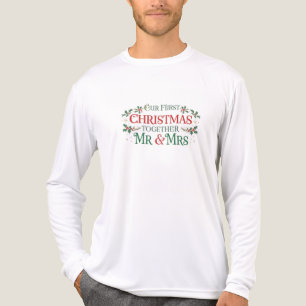 Vårt första jul tillsammans herr och fru t shirt