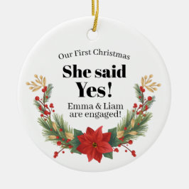 Vårt första julklappade Anpassade med prydnadsföre Julgransprydnad Keramik