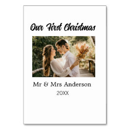 Vårt första julpar foto namn herr & fru mod bordsnummer