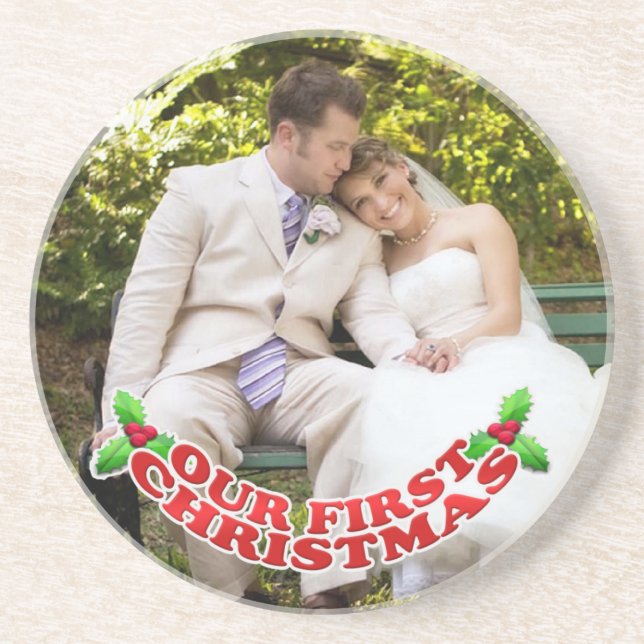 Vårt första julpar Underlägg Sandsten (Framsidan)