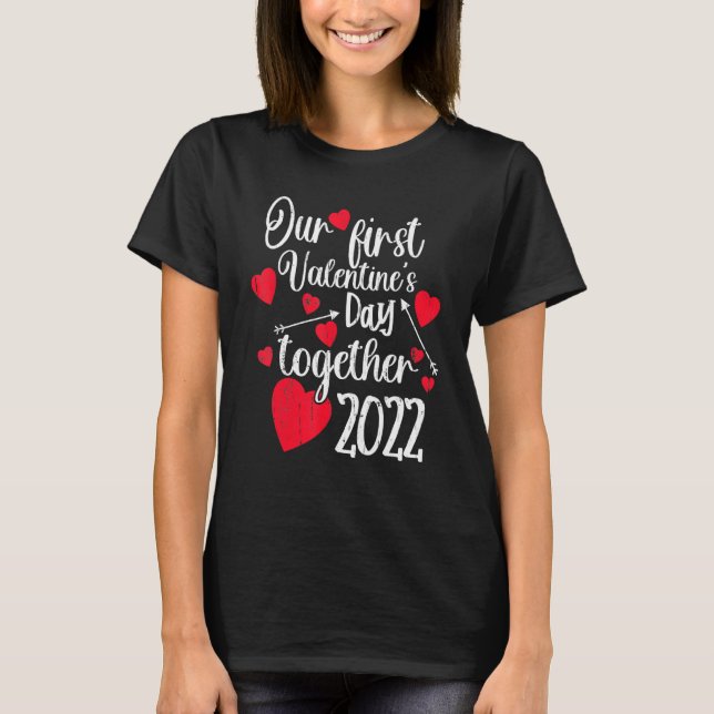 Vårt första matchande samverkande Valentines day 2 T Shirt (Framsida)