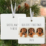 Vårt första panoramafoto från julpuppy Hundar Julgransprydnad Keramik<br><div class="desc">Skapa din egen berömvärda julprydnad för din marionett hundar första julklapp. Fotomallen är inställd så att du kan lägga till en av dina favoritbilder. Jag använde ett panoramabild/widescreen-foto för exempelidén - om du inte har något av dem, användor du ett vanligt liggande foto där subjekt har lite avstånd uppifrån och...</div>