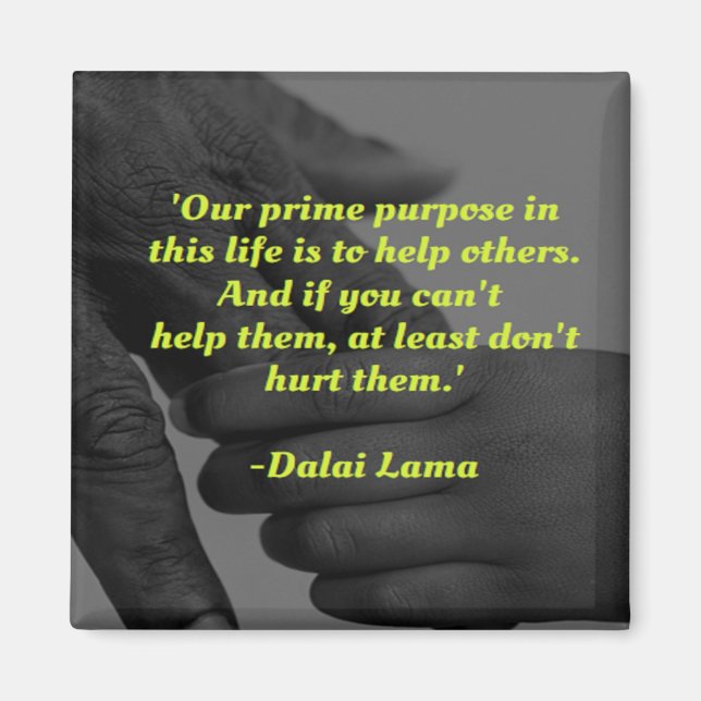 Vårt främsta syfte i detta liv citerar magnet (Framsidan)