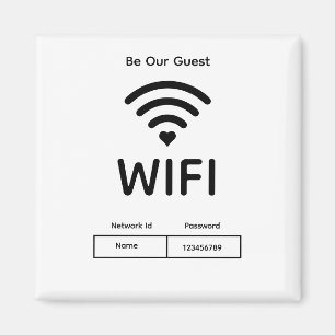 Vårt gäst Wifi-lösenord Magnet