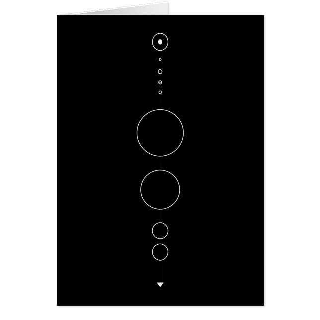 vårt geometriska solsystem hälsningskort (Framsidan)