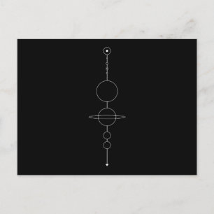 vårt geometriska solsystem vykort