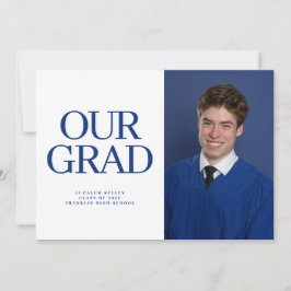 VÅRT GRAD Vitt 2-foto Student Inbjudningar