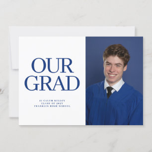 VÅRT GRAD Vitt 2-foto Student Inbjudningar