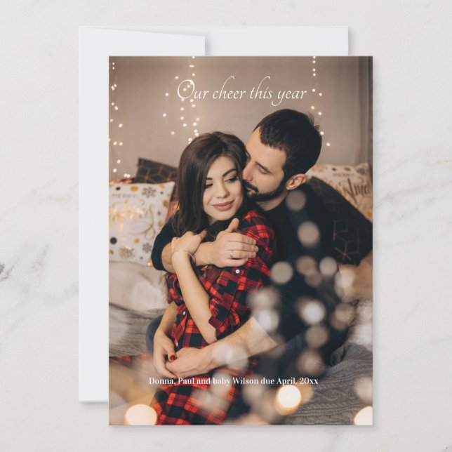 Vårt Helgdag av fotokort i år Julkort (Framsida)