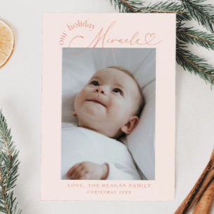 Vårt Helgdag Miracle Peach Birth-meddelande Meddelande