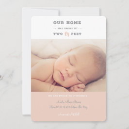 Vårt hem har vuxit med två födelsetal meddelande