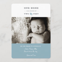 Vårt hem har vuxit med två födelsetal meddelande