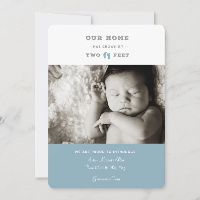Vårt hem har vuxit med två födelsetal meddelande (Framsida)