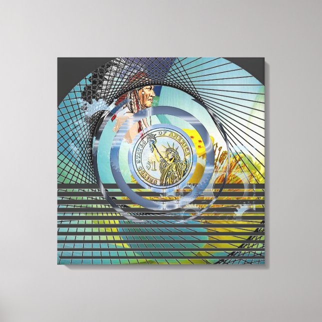 "Vårt hemland" 24" x 24" Canvastryck (Framsida)