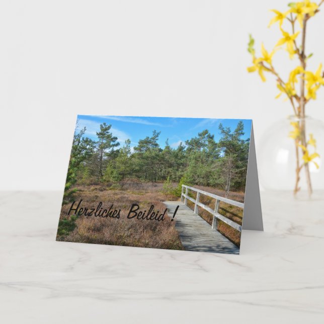 Vårt hjärtliga deltagande ! kort (Gul blomma)