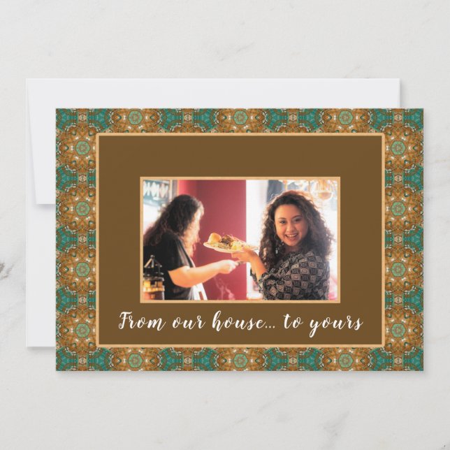 Vårt hus i Happy thanksgiving Kort (Framsida)