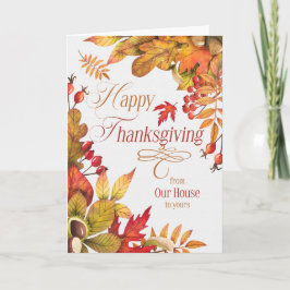 Vårt hus till din välsignelse hösthösten Thanksgiv Helgkort