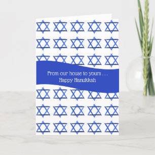 Vårt hus till ditt - Lycklig Hanukkah Helgdag Card Helgkort
