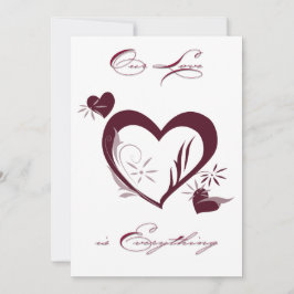 vårt kärlek Valentine Card Tack Kort