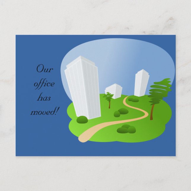 Vårt kontor har Flyttat kort (Framsida)