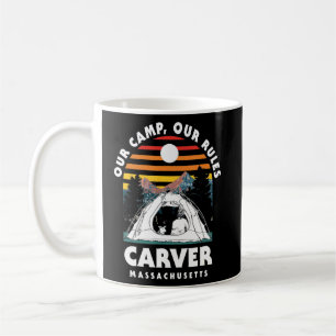 Vårt läger vår Regler Carver Camping Massachusetts Kaffemugg