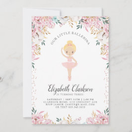 Vårt lilla Ballerina-födelsedagskort Inbjudningar